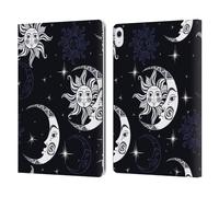 Head Case Designs Officially Licensed Haroulita Star And Moon Black Magick - Tarot - Mystical Leather Wallet Case Compatible With Apple iPad Air 13 2024/2025