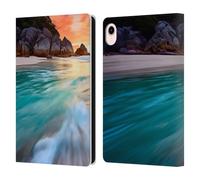 Head Case Designs Officially Licensed Haroulita Sunset Beach Sceneries Leather Wallet Case Compatible With Apple iPad mini (2021/2024)