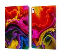 Head Case Designs Officially Licensed Haroulita Vivid Glitch Petals Assorted Designs 3 Leather Wallet Case Compatible With Apple iPad Air 13 2024/2025
