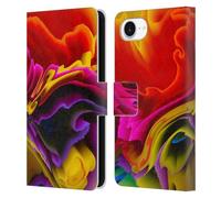 Head Case Designs Officially Licensed Haroulita Vivid Glitch Petals Assorted Designs 3 Leather Wallet Case Compatible With Apple iPhone 16e