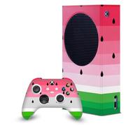 Head Case Designs Officially Licensed Haroulita Watermelon Art Mix Game Console Wrap and Game Controller Skin Bundle Compatible With Xbox Series S Console & Controller Bundle