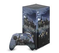 Head Case Designs Officially Licensed Harry Potter Castle Graphics Vinyl Sticker Gaming Skin Decal Cover Compatible With Xbox Series X Console and Controller Bundle