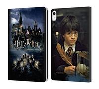 Head Case Designs Officially Licensed Harry Potter Castle Sorcerer's Stone II Leather Wallet Case Compatible With Apple iPad 10.9 2022/2025