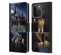 Head Case Designs Officially Licensed Harry Potter Castle Sorcerer's Stone II Leather Wallet Case Compatible With Apple iPhone 15 Pro