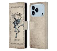 Head Case Designs Officially Licensed Harry Potter Cornish Pixies Creature Chamber Of Secrets II Leather Wallet Case Compatible With Apple iPhone 17 Pro