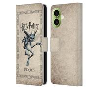Head Case Designs Officially Licensed Harry Potter Cornish Pixies Creature Chamber Of Secrets II Leather Wallet Case Compatible With Apple iPhone 17