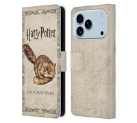 Head Case Designs Officially Licensed Harry Potter Crookshanks Cat Prisoner Of Azkaban III Leather Wallet Case Compatible With Apple iPhone 17 Pro