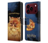 Head Case Designs Officially Licensed Harry Potter Crookshanks Prisoner Of Azkaban II Leather Wallet Case Compatible With Apple iPhone 18 Pro