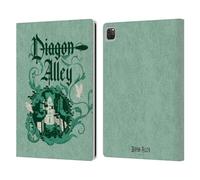 Head Case Designs Officially Licensed Harry Potter Diagon Alley Locations Typography Leather Wallet Case Compatible With Apple iPad Pro 12.9 2020/2021/2022