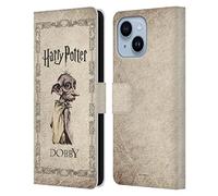 Head Case Designs Officially Licensed Harry Potter Dobby House Elf Creature Chamber Of Secrets II Leather Wallet Case Compatible With Apple iPhone 14 Plus