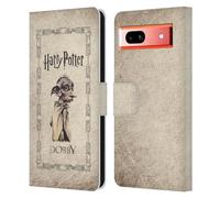 Head Case Designs Officially Licensed Harry Potter Dobby House Elf Creature Chamber Of Secrets II Leather Wallet Case Compatible With Google Pixel 7a