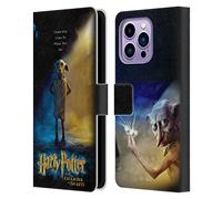 Head Case Designs Officially Licensed Harry Potter Dobby Poster Chamber Of Secrets III Leather Wallet Case Compatible With Apple iPhone 14 Pro Max