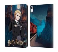 Head Case Designs Officially Licensed Harry Potter Draco Malfoy Anime Celebration Leather Wallet Case Compatible With Apple iPad 10.9 2022/2025
