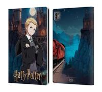 Head Case Designs Officially Licensed Harry Potter Draco Malfoy Anime Celebration Leather Wallet Case Compatible With Apple iPad Pro 11 M4/M5 2024/2025