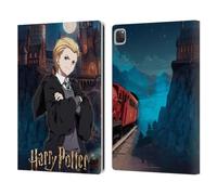 Head Case Designs Officially Licensed Harry Potter Draco Malfoy Anime Celebration Leather Wallet Case Compatible With Apple iPad Pro 12.9 2020/2021/2022