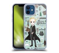 Head Case Designs Officially Licensed Harry Potter Draco Pattern Deathly Hallows XXXVII Gel Case [Military Grade] Compatible with Apple iPhone 12 / iPhone 12 Pro and Compatible with MagSafe