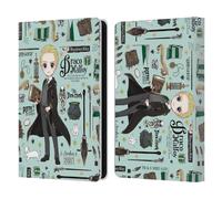 Head Case Designs Officially Licensed Harry Potter Draco Pattern Deathly Hallows XXXVII Leather Wallet Case Compatible With Kindle Paperwhite 5 (2021)