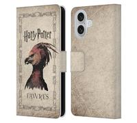 Head Case Designs Officially Licensed Harry Potter Fawkes Phoenix Creature Chamber Of Secrets II Leather Wallet Case Compatible With Apple iPhone 16