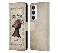 Head Case Designs Officially Licensed Harry Potter Fawkes Phoenix Creature Chamber Of Secrets II Leather Wallet Case Compatible With Samsung Galaxy S23 5G