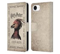 Head Case Designs Officially Licensed Harry Potter Fawkes Phoenix Creature Chamber Of Secrets II Leather Wallet Case Compatible With Apple iPhone 16e