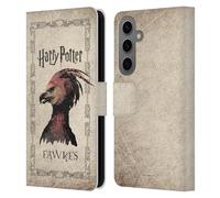 Head Case Designs Officially Licensed Harry Potter Fawkes Phoenix Creature Chamber Of Secrets II Leather Wallet Case Compatible With Samsung Galaxy S25
