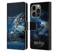Head Case Designs Officially Licensed Harry Potter Flying Car Poster Chamber Of Secrets III Leather Wallet Case Compatible With Apple iPhone 14 Pro