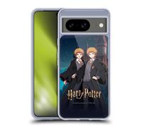 Head Case Designs Officially Licensed Harry Potter Fred and George Weasley Anime Celebration Gel Case [Military Grade Protection] Compatible with Google Pixel 8 and Compatible with MagSafe
