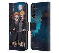 Head Case Designs Officially Licensed Harry Potter Fred and George Weasley Anime Celebration Leather Wallet Case Compatible With Samsung Galaxy A24 4G / M34 5G