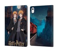 Head Case Designs Officially Licensed Harry Potter Fred and George Weasley Anime Celebration Leather Wallet Case Compatible With Apple iPad Air 11 2020/2022/2024/2025