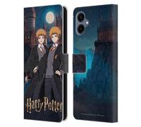 Head Case Designs Officially Licensed Harry Potter Fred and George Weasley Anime Celebration Leather Wallet Case Compatible With Samsung Galaxy A06 4G / 5G