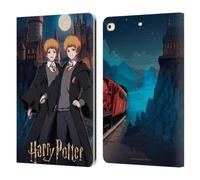 Head Case Designs Officially Licensed Harry Potter Fred and George Weasley Anime Celebration Leather Wallet Case Compatible With Apple iPad 9.7 2017 / iPad 9.7 2018