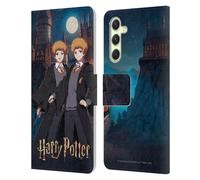 Head Case Designs Officially Licensed Harry Potter Fred and George Weasley Anime Celebration Leather Wallet Case Compatible With Samsung Galaxy A54 5G