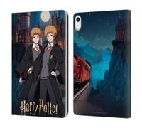 Head Case Designs Officially Licensed Harry Potter Fred and George Weasley Anime Celebration Leather Wallet Case Compatible With Apple iPad 10.9 2022/2025