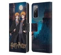Head Case Designs Officially Licensed Harry Potter Fred and George Weasley Anime Celebration Leather Wallet Case Compatible With Samsung Galaxy S20 FE / 5G