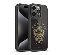 Head Case Designs Officially Licensed Harry Potter Gringotts Crest Sorcerer's Stone I Gel Armour Case [Military Grade Protection] Compatible With Apple iPhone 15 Pro