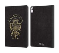 Head Case Designs Officially Licensed Harry Potter Gringotts Crest Sorcerer's Stone I Leather Wallet Case Compatible With Apple iPad Air 13 2024/2025