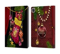 Head Case Designs Officially Licensed Harry Potter Gryffindor Christmas Ornaments Leather Wallet Case Compatible With Apple iPad Pro 12.9 2020/2021/2022