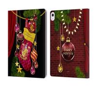 Head Case Designs Officially Licensed Harry Potter Gryffindor Christmas Ornaments Leather Wallet Case Compatible With Apple iPad Air 13 2024/2025