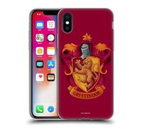Head Case Designs Officially Licensed Harry Potter Gryffindor Crest Chamber Of Secrets I Gel Case [Military Grade Protection] Compatible with Apple iPhone X/iPhone XS and Compatible with MagSafe