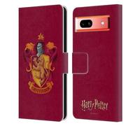 Head Case Designs Officially Licensed Harry Potter Gryffindor Crest Chamber Of Secrets I Leather Wallet Case Compatible With Google Pixel 7a