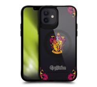 Head Case Designs Officially Licensed Harry Potter Gryffindor Houses Black Shockproof Bumper Case [Military Grade] Compatible with Apple iPhone 12 / iPhone 12 Pro and Compatible with MagSafe