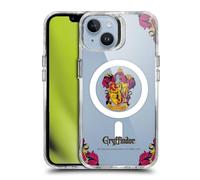 Head Case Designs Officially Licensed Harry Potter Gryffindor Houses Shockproof Bumper Case [Military Grade Protection] Compatible with Apple iPhone 14 and Compatible with MagSafe