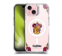 Head Case Designs Officially Licensed Harry Potter Gryffindor Houses Shockproof Bumper Case [Military Grade Protection] Compatible with Apple iPhone 15 and Compatible with MagSafe