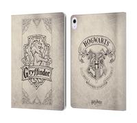 Head Case Designs Officially Licensed Harry Potter Gryffindor Parchment Sorcerer's Stone I Leather Wallet Case Compatible With Apple iPad Air 13 2024/2025