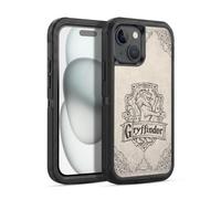 Head Case Designs Officially Licensed Harry Potter Gryffindor Parchment Sorcerer's Stone I Ultra-Armoured Shockproof Case [Military Grade Protection] Compatible With Apple iPhone 15
