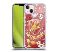 Head Case Designs Officially Licensed Harry Potter Gryffindor Pattern Deathly Hallows XIII Gel Case [Military Grade Protection] Compatible with Apple iPhone 13 and Compatible with MagSafe