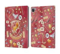Head Case Designs Officially Licensed Harry Potter Gryffindor Pattern Deathly Hallows XIII Leather Wallet Case Compatible With Apple iPad Pro 13 M4 2024