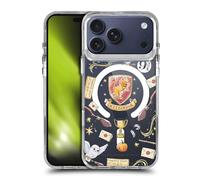 Head Case Designs Officially Licensed Harry Potter Gryffindor Pattern Magical Icons Shockproof Bumper Case [Military Grade Protection] Compatible with Apple iPhone 17 Pro and Compatible with MagSafe