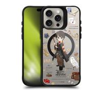 Head Case Designs Officially Licensed Harry Potter Harry Potter Magical Icons Black Shockproof Bumper Case [Military Grade] Compatible with Apple iPhone 15 Pro Max and Compatible with MagSafe