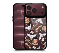 Head Case Designs Officially Licensed Harry Potter Hedwig Gryffindor Pattern Magical Icons Black Shockproof Bumper Case Compatible with Apple iPhone 18 Pro Max and Compatible with MagSafe
